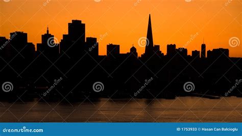 San Francisco Skyline at Sunset Stock Image - Image of transamerica ...