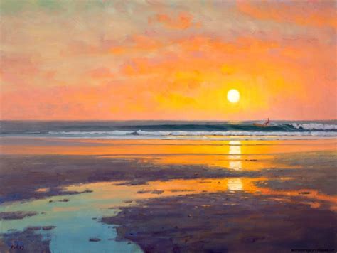 Beach Sunrise Painting | Wallpapers Gallery