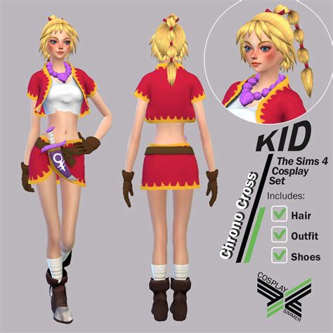 Anime / Video Game Custom Content : The Sims 4 - Chrono Cross Kid ...