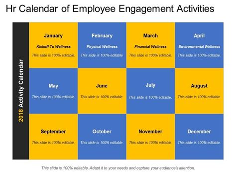 Hr Calendar Of Employee Engagement Activities | PowerPoint Slide ...