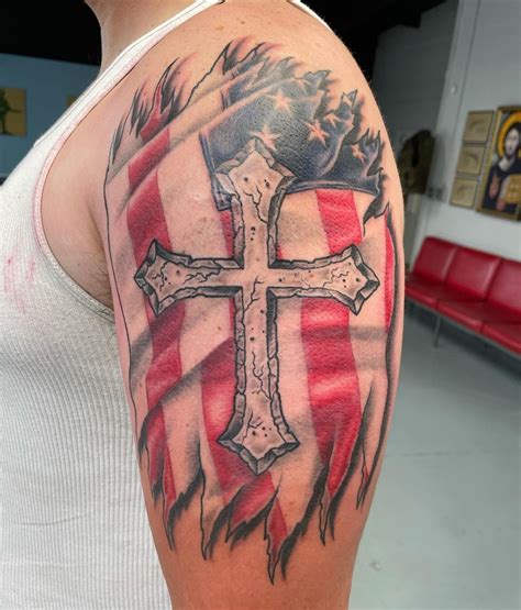 Discover more than 66 cross flag tattoo super hot - in.cdgdbentre