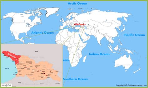 Abkhazia location on the World Map - Ontheworldmap.com