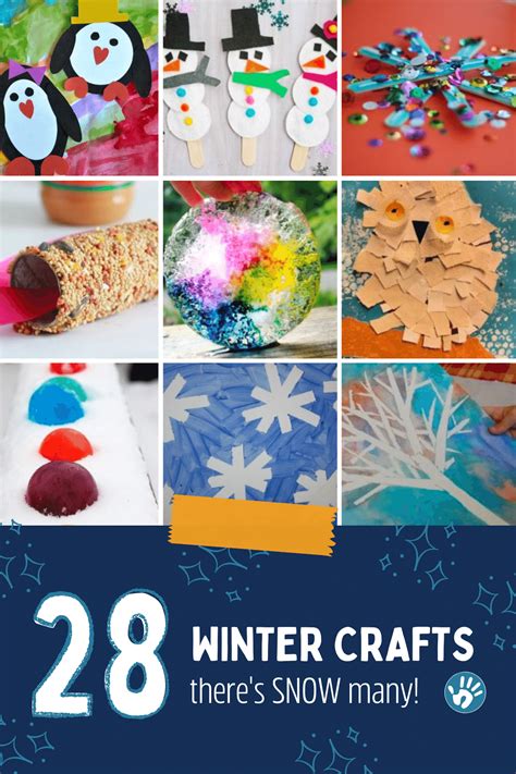 "SNOW" Many SIMPLE Winter Crafts for Kids to Make