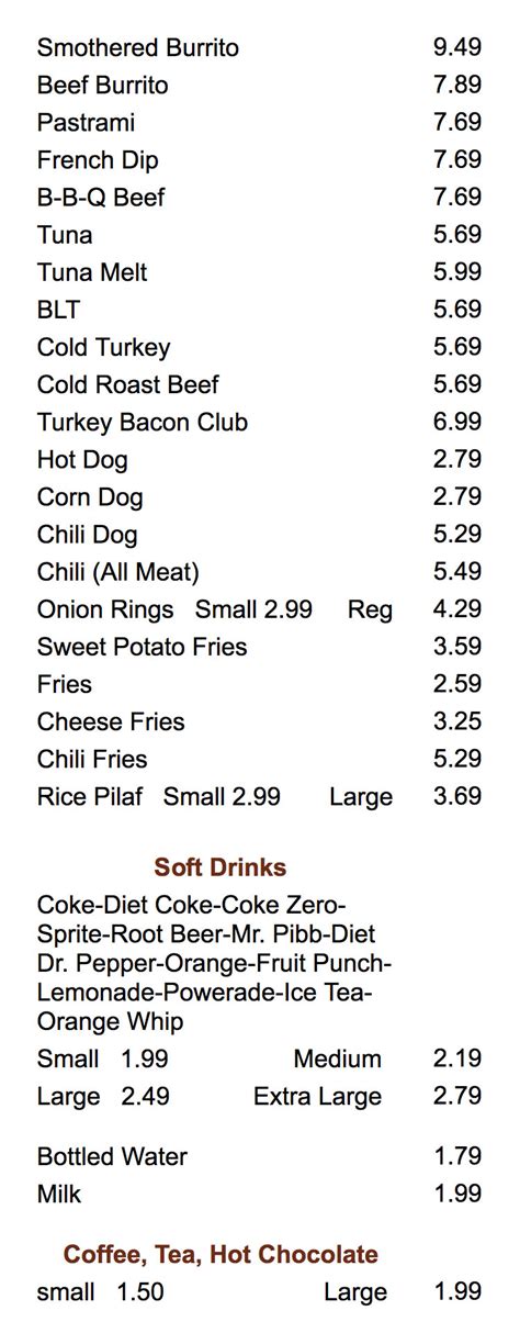 Crown Burgers menu | SLC menu