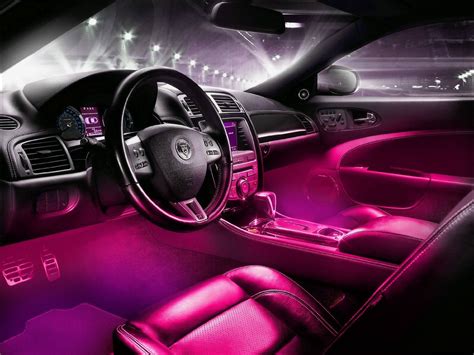 pink car interior lights - Carroll Yi