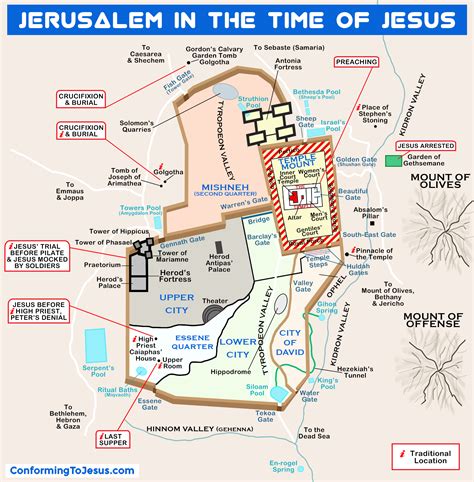 Jesus In Jerusalem Map