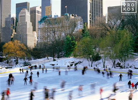 Central Park Ice Skaters in Winter - Fine Art Photo by Andrew Prokos