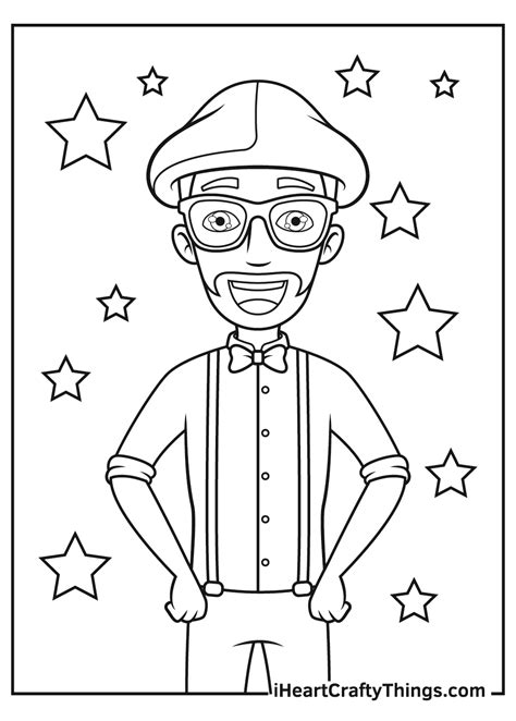 printable blippi coloring page