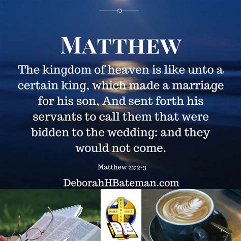 Daily Bible Reading "Parable of the Wedding Feast" (Matthew 22:1-22 ...