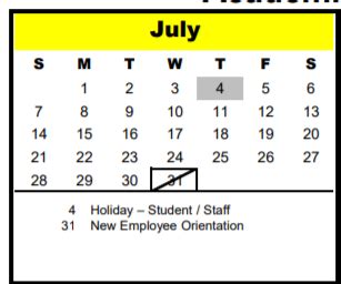 Ridgecrest Elementary - School District Instructional Calendar - Spring ...