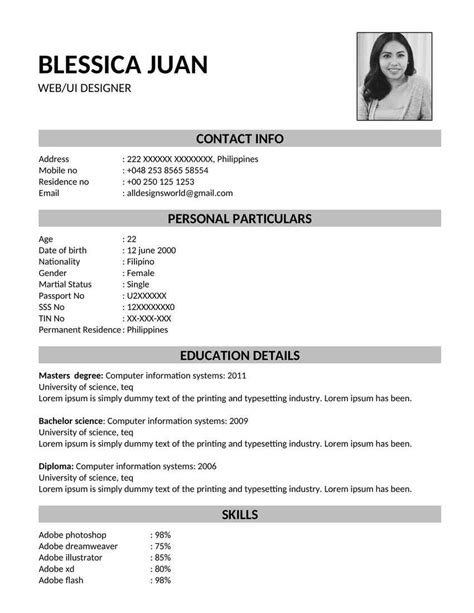 1 Page Resume Template Free Download (.docx & .pdf)