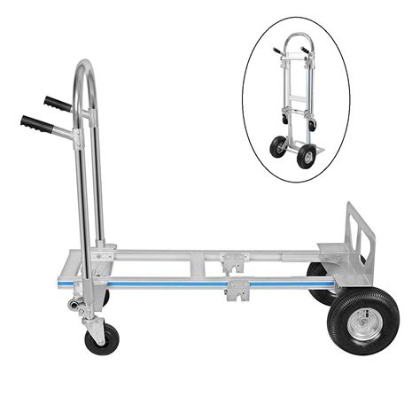 Buy 770 Lbs Aluminum Hand Truck, 2 in 1 Heavy Duty Convertible Folding ...