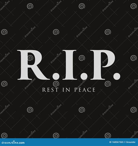 Rest in Peace sign black stock vector. Illustration of design - 168567365