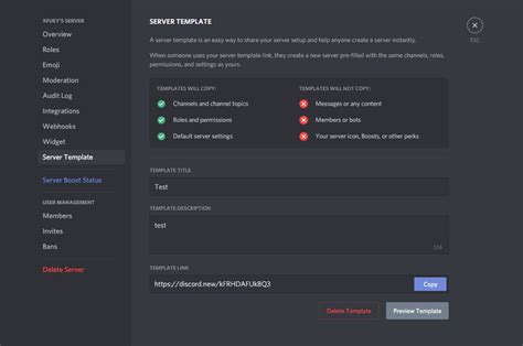 Discord added server templates : discordapp