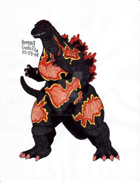 Burning Godzilla by KingDRagonZero on DeviantArt