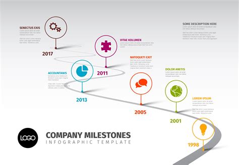 Timeline template with icons | Presentation Templates ~ Creative Market