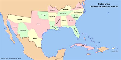 States of the Confederate States (Two Americas) - Alternative History