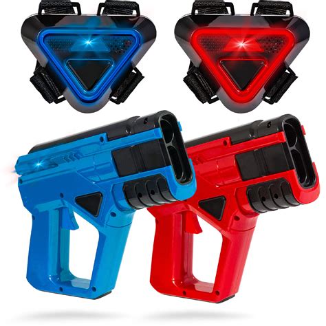 SHARPER IMAGE Two-Player Toy Laser Tag Gun Blaster & Vest Armor Set for ...