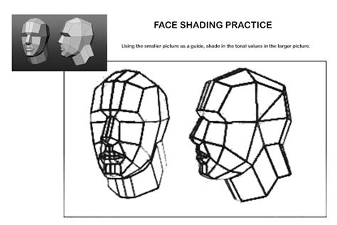 The Helpful Art Teacher: Face shading the 3/4 turned head step by step