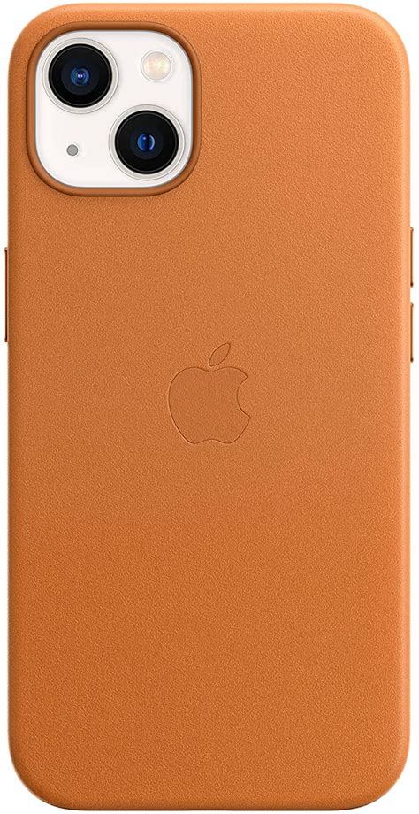 Amazon.com: Apple Leather Case with MagSafe (for iPhone 13) - Golden ...