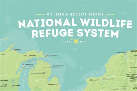 US National Wildlife Refuge System Map 24x36 Poster - Best Maps Ever