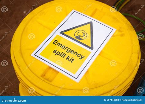 Emergency Spill Kit Containment Box - Safety Equipment. Stock Photo ...