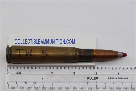 50 BMG RED SILVER TIP ARMOR PIERCING INCENDIARY T W 5 ...