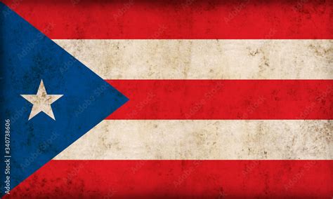 Puerto Rico flag on grunge background Stock Illustration | Adobe Stock