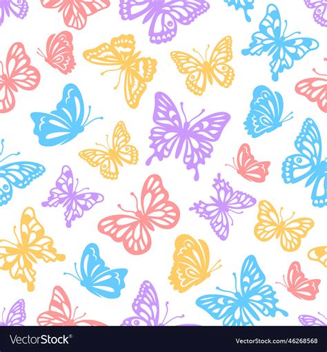 Butterflies pattern Royalty Free Vector Image - VectorStock