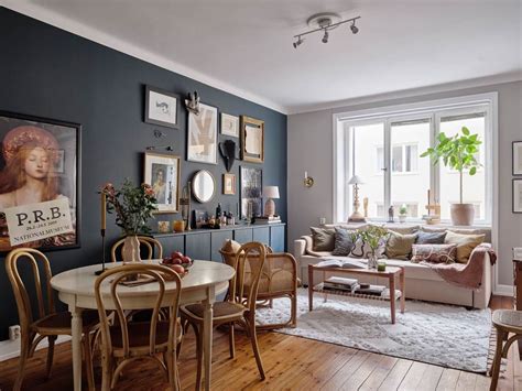 Living Room With Dark Grey Accent Wall | Cabinets Matttroy