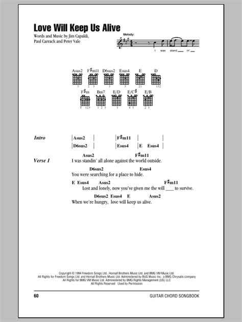 Love Will Keep Us Alive by Eagles - Guitar Chords/Lyrics - Guitar ...