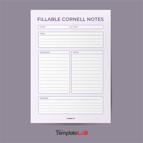 Cornell Notes Templates 15 FREE Printables Printabulls, 51% OFF