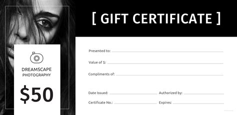 Free Photography Gift Certificate Template in Adobe Illustrator ...