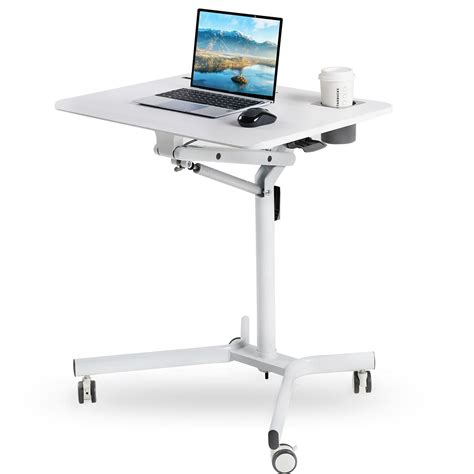 Buy Mobile Sit Stand Desk - Height Adjustable Standing Laptop Desk Cart ...