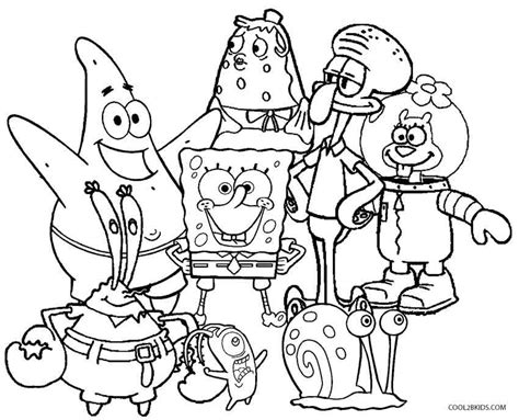 Spongebob Squarepants Coloring Page Printables | Cartoon coloring pages ...