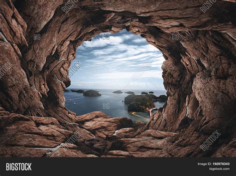 Rock Tunnel Cave Upon Image & Photo (Free Trial) | Bigstock