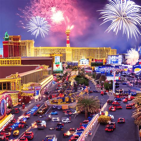 Las Vegas Strip Fireworks · Creative Fabrica