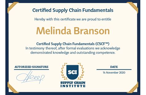 Supply Chain Institute | Certified Supply Chain Fundamentals (CSCF™)