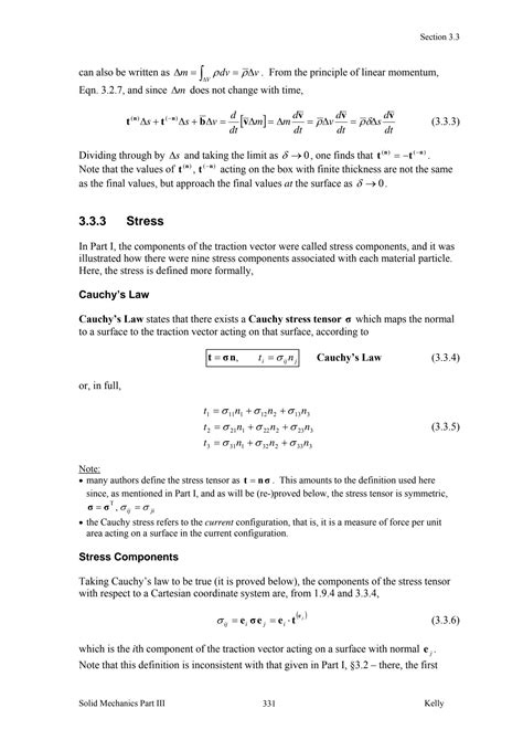 SOLUTION: Stress balance principles 03 the cauchy stress tensor - Studypool