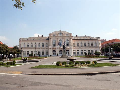 Bijeljina city hall stock image. Image of central, bosnia - 103459217