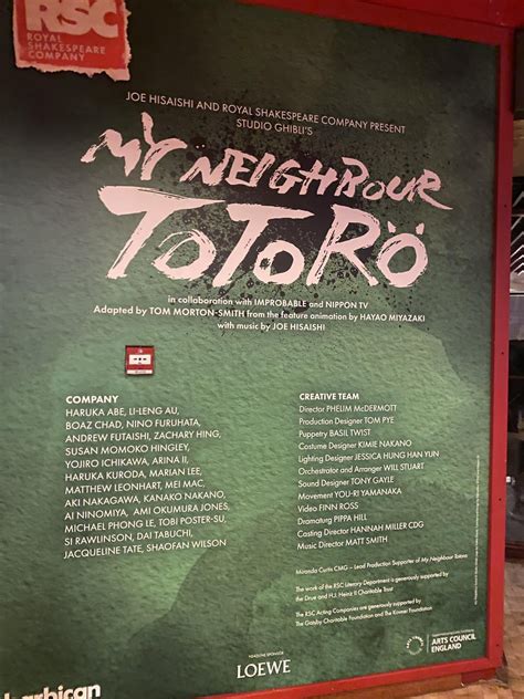 My Neighbour Totoro - Barbican - Tickets : r/ghibli