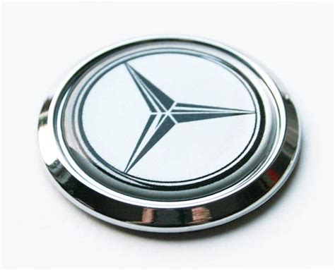 Automotive Emblems Mercedes Benz ROUND Car Chrome Emblem Decal Domed ...