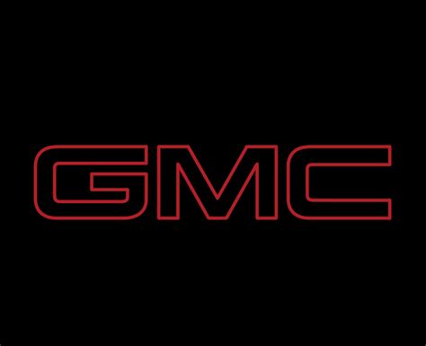 GMC Brand Logo Car Symbol Name Red Design USA Automobile Vector ...