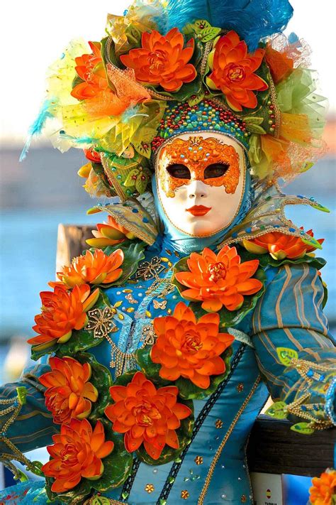 Carnival of Venice 2014... great big orange flowers! Venice Carnival ...