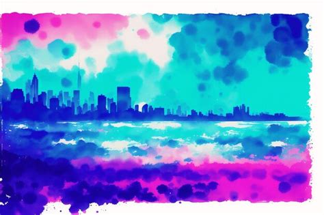 Premium AI Image | A watercolor painting of chicago skyline.