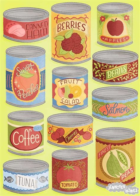 Vintage Food Packaging Illustration - Packaging Illustration | Jennifer ...