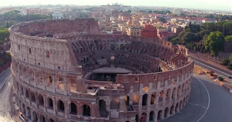 colosseum rome - aerial view Stock Footage Video (100% Royalty-free ...