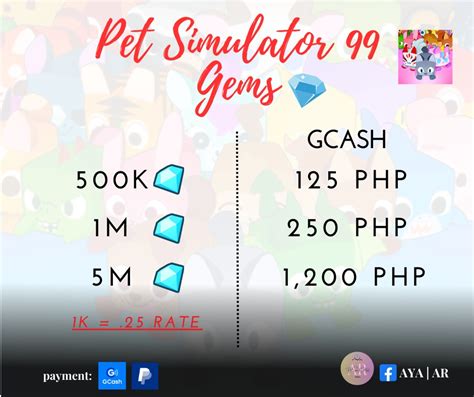 PET SIMULATOR 99 GEMS | 1M GEMS PET SIM 99, Video Gaming, Gaming ...