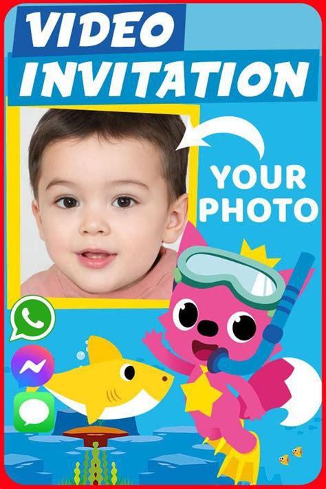 Baby shark video invitation imessage whatsapp – Artofit