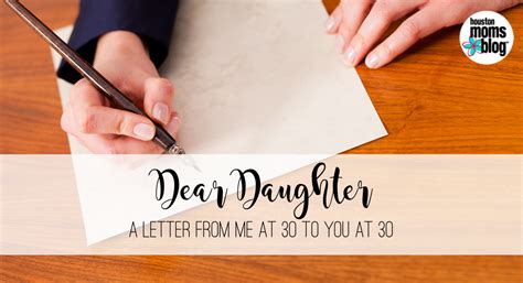 Dear Daughter:: A Letter From Me At 30 To You At 30